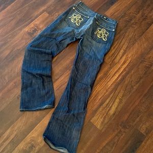 EUC Rock & Republic dark flared denim